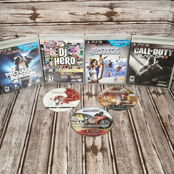 Lot of 7 PS3 Video Games COD Black Ops II DJ HERO Dragon Age Origins TESTED